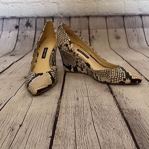 Nine West Snake Skin Print Wedges